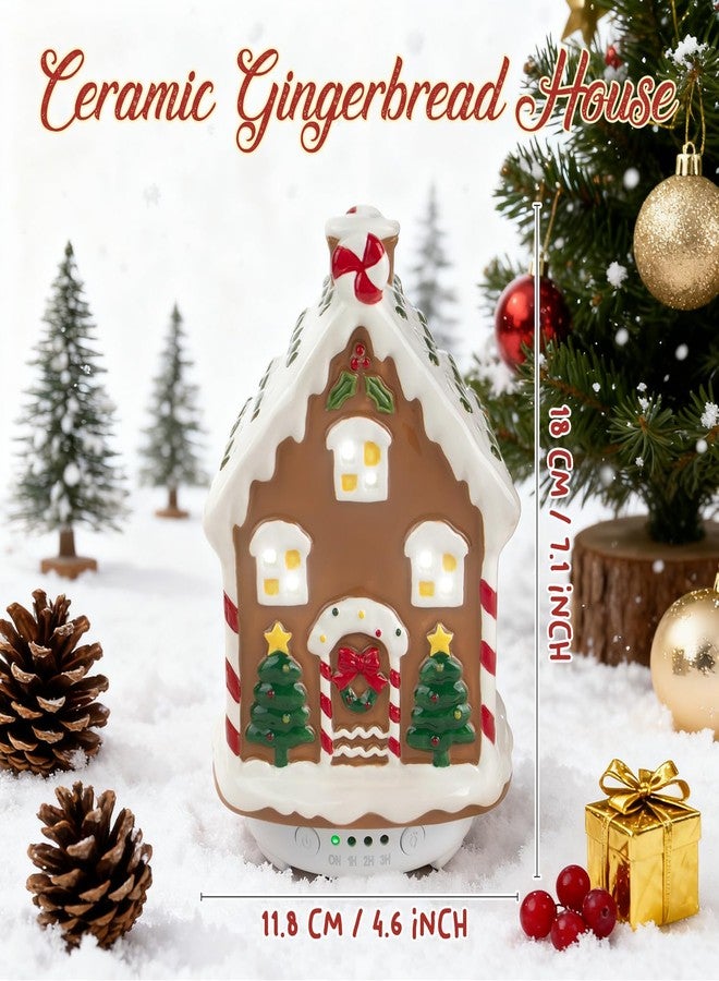 ARVIDSSON Christmas Essential Oil Diffuser, Gingerbread House Diffuser for Essential Oils, Ceramic Ultrasonic Diffusers for Home Decor, Holiday Diffusers Gift - Image 3